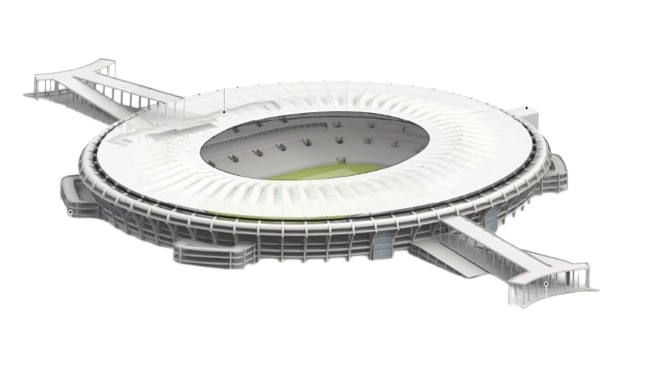 Vista da Arena Maracanã durante projeto de modernização.